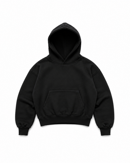 Hoodie Boxy Fit Black