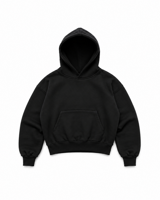 Hoodie Boxy Fit Black